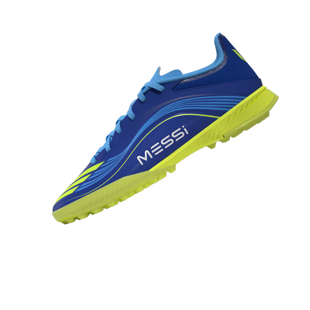 adidas F50 Messi League TF Youth Soccer Cleats Royal Blue Yellow Blue