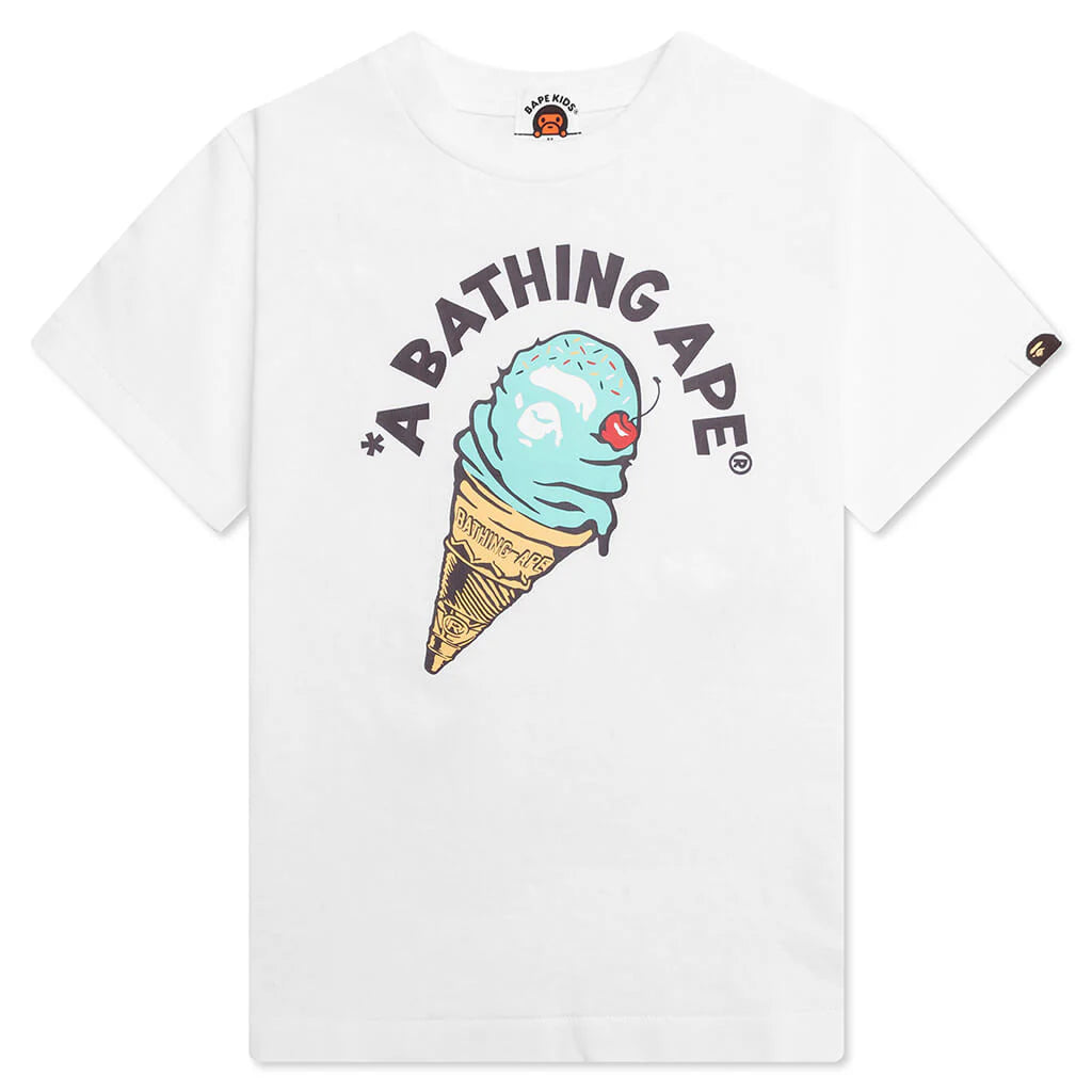 Kids Ice Cream Tee White