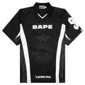 Multi Logo Relaxed Fit Soccer Jersey Black