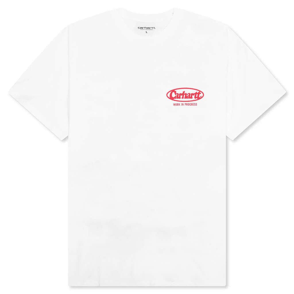 S S Logo T Shirt White