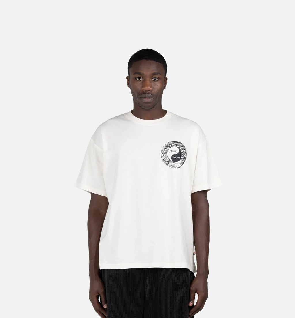 Breathe In Breathe Out Mens Short Sleeve Shirt White