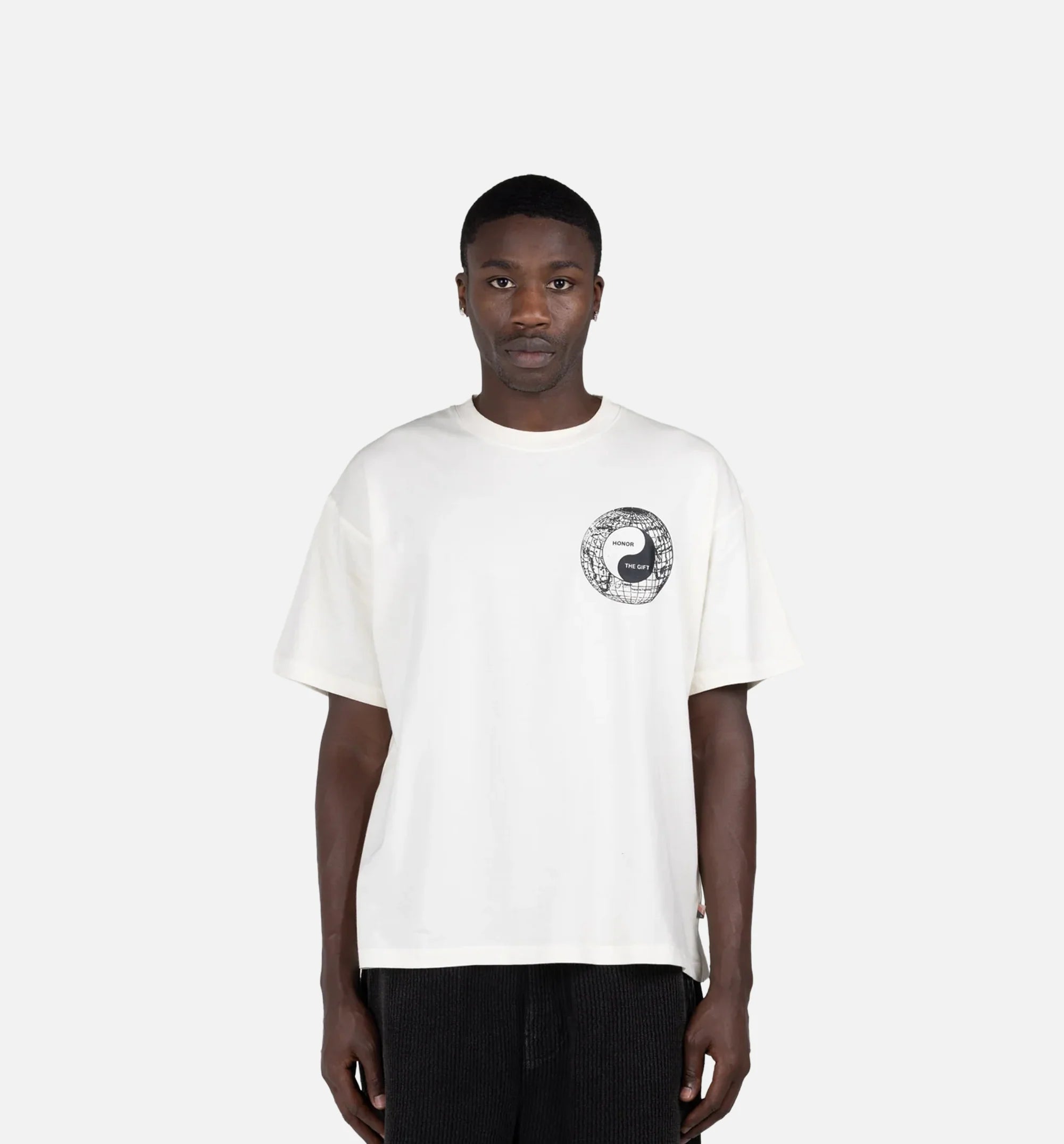 Breathe In Breathe Out Mens Short Sleeve Shirt White