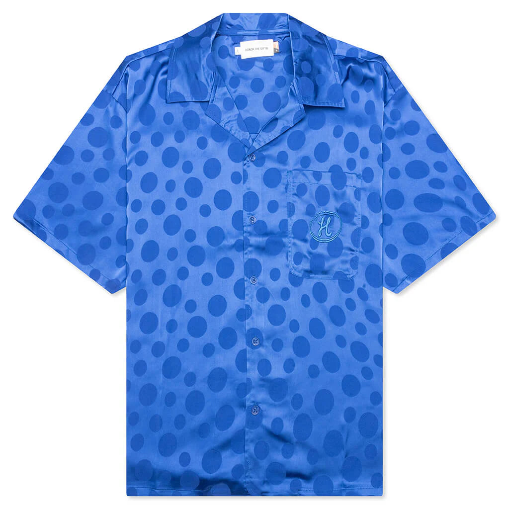 Polka Dot Camp Shirt Blue