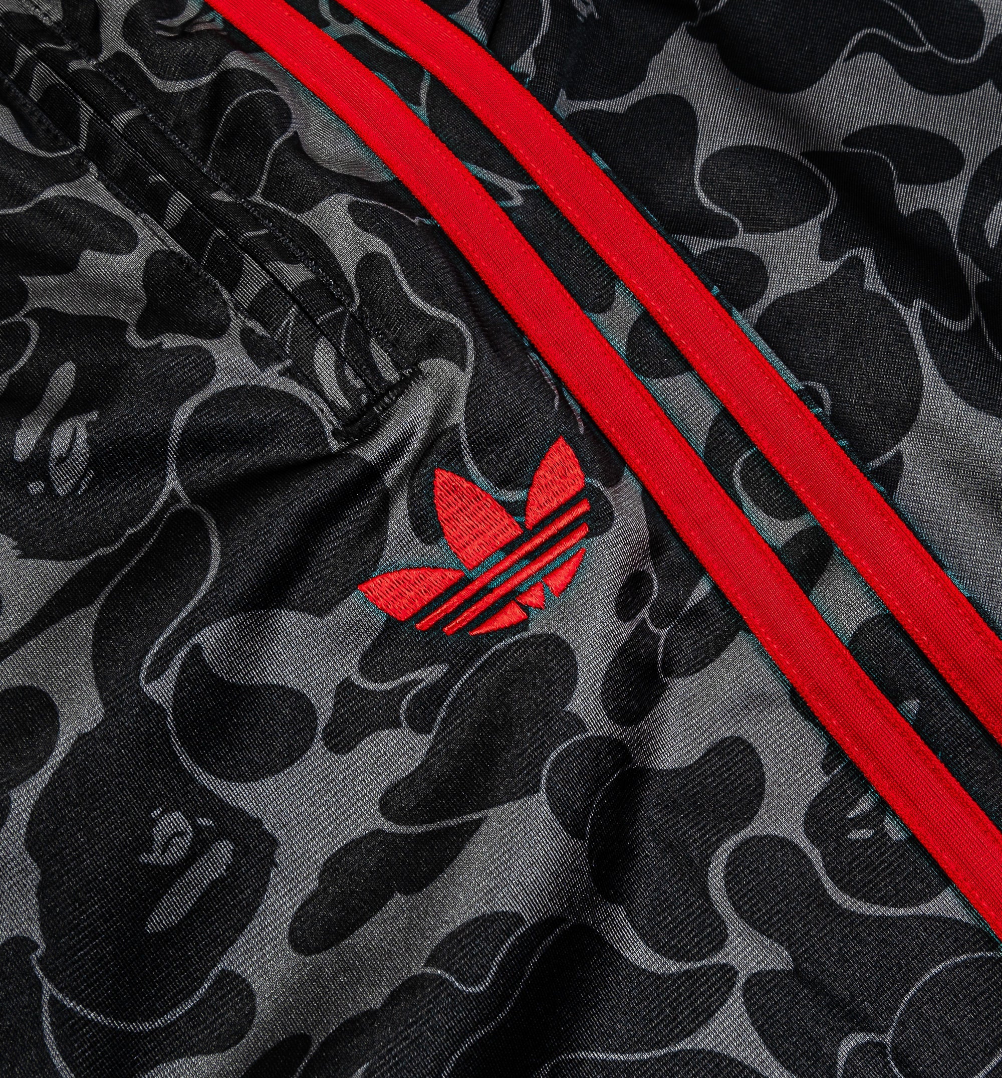 Bape x Adidas All Over Print Track Mens Pant Black
