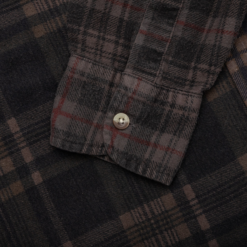 Over Dye 7 Cuts Shirt Brown
