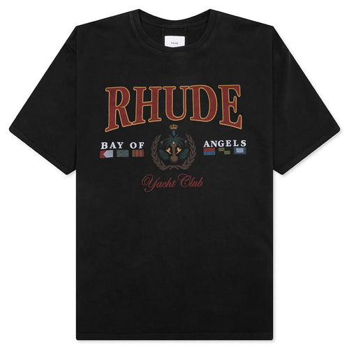 Bay Of Angels Yacht Tee Vintage Black