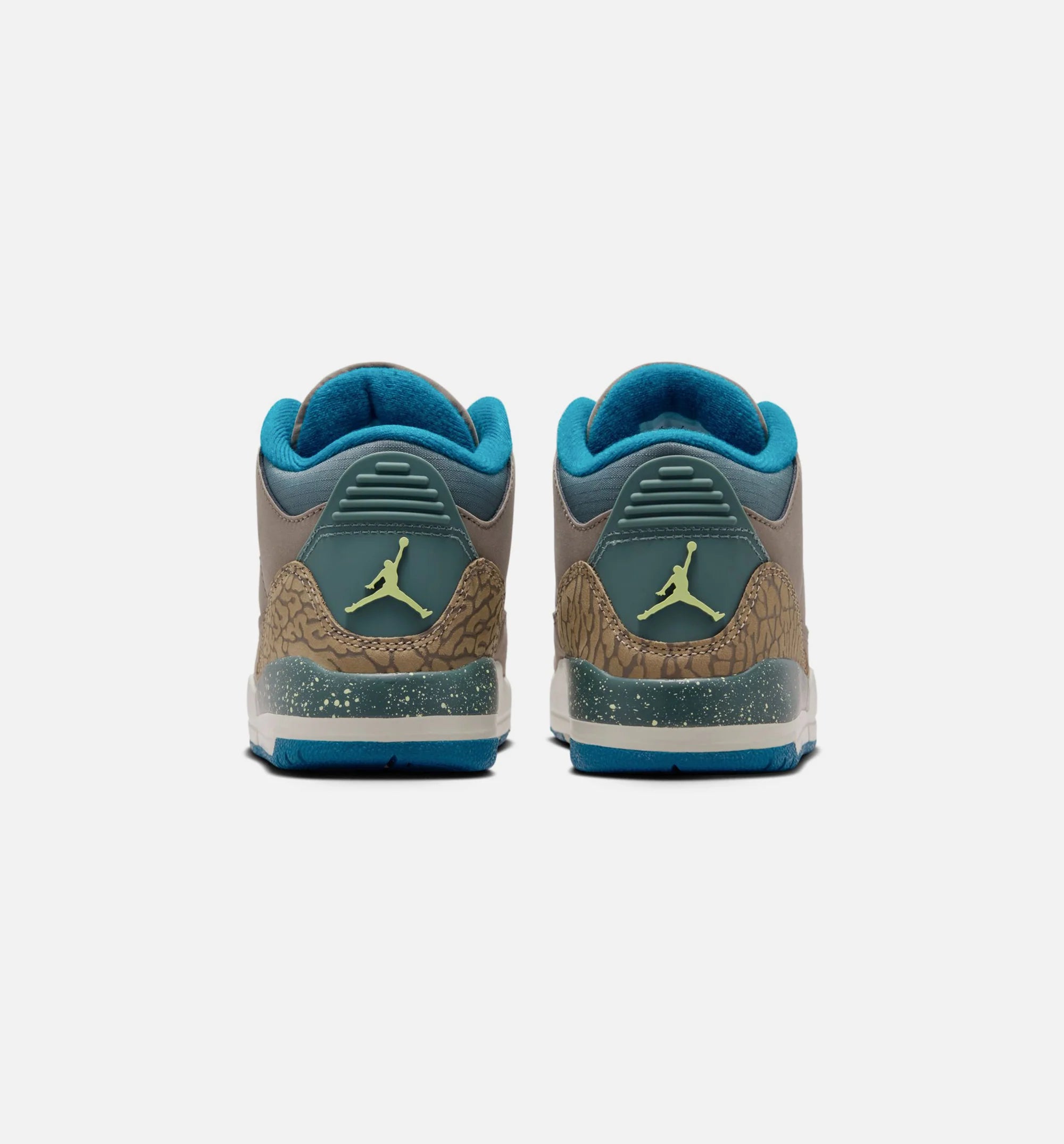 Air Jordan 3 Retro Olive Grey Preschool Lifestyle Shoe Olive Grey Green Abyss Khaki Sea Glass