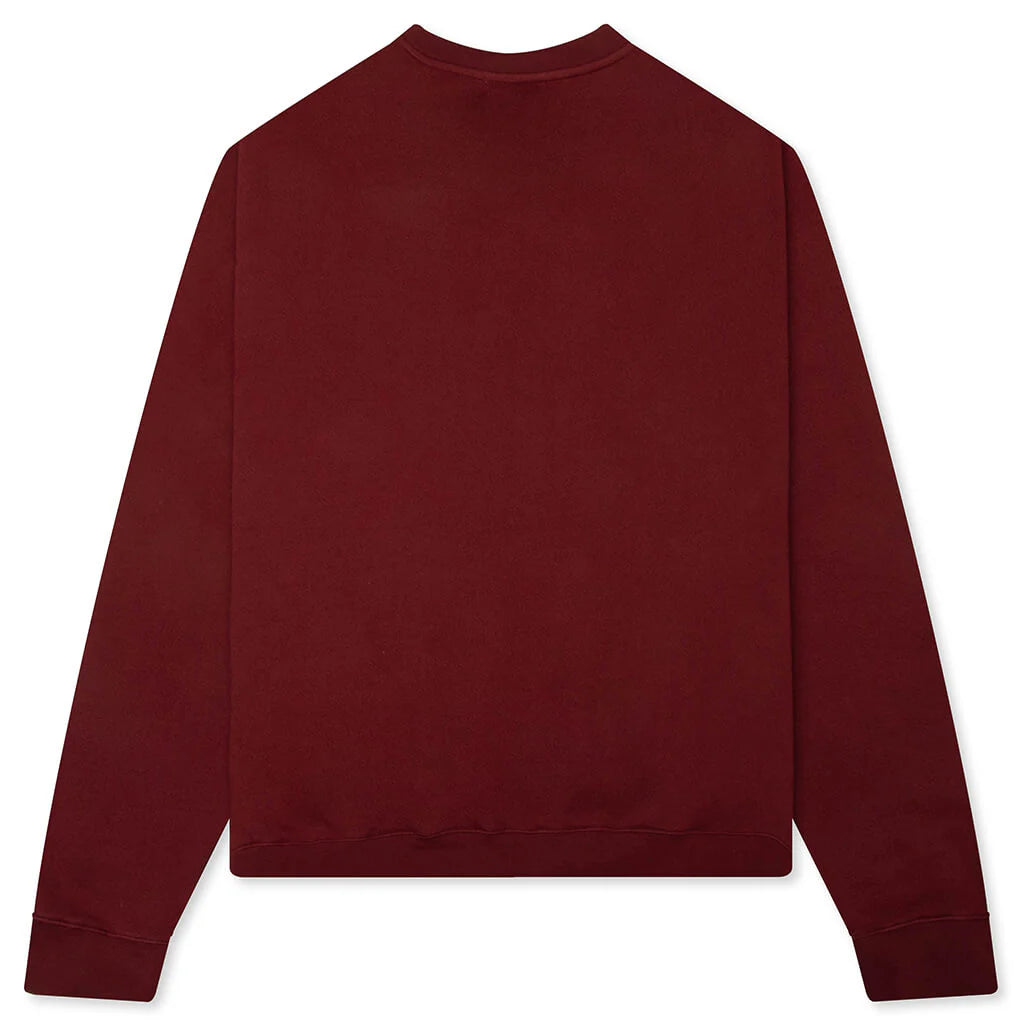 Scribble Crewneck Burgandy