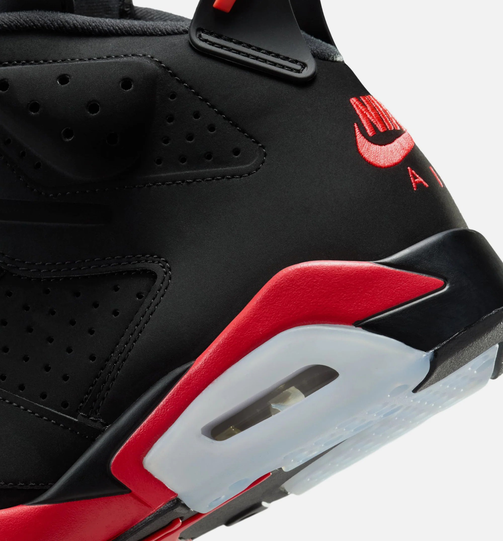 Air Jordan 6 Retro Infrared Salesman Mens Lifestyle Shoe Black Light Crimson