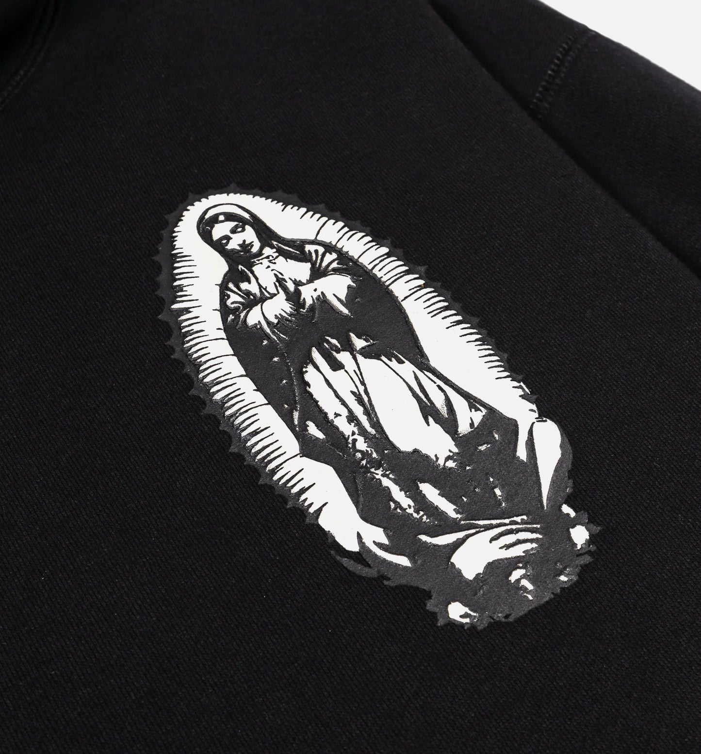Gold Rose Guadalupe Pullover Mens Hoodie Black Gold
