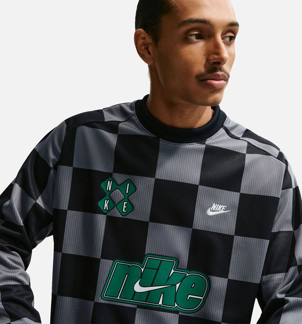 Sportswear Club Goalie Mens Long Sleeve Shirt Smoke Grey Black Malachite