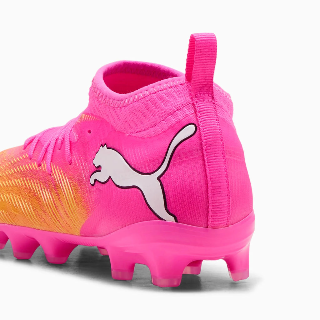 PUMA Future 9 Match FG AG Firm Ground Artificial Ground Youth Soccer Cleats Pink Aqua White