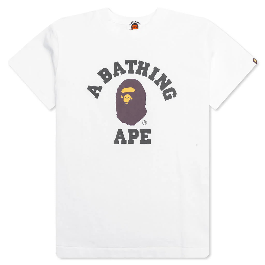 Kids College Tee White