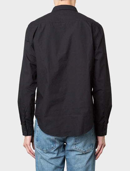 Mixed Panel Shirt Mens Shirt Black