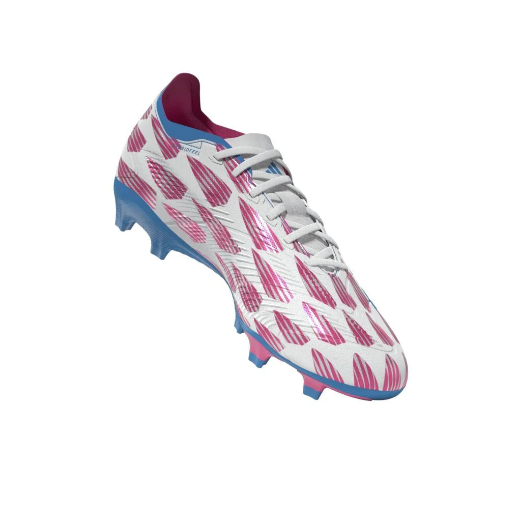adidas Predator League FG Firm Ground Soccer Cleats White Solar Blue Solar Pink