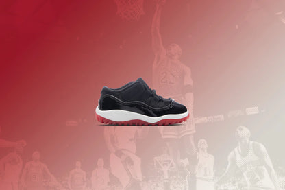 Air Jordan 11 Retro Low Bred TD Black Varsity Red White