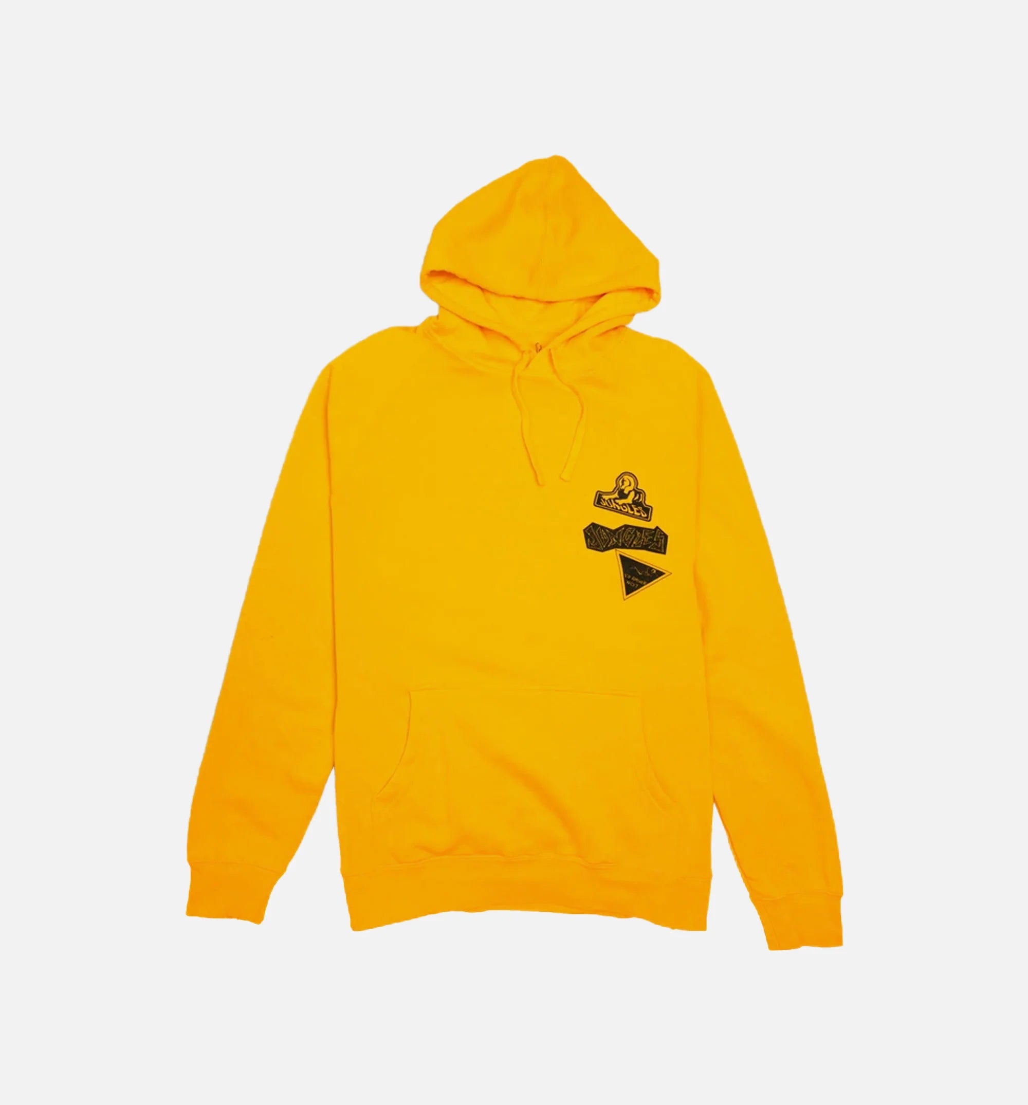 Sticker Slap Mens Hoodie Black Overdye Black