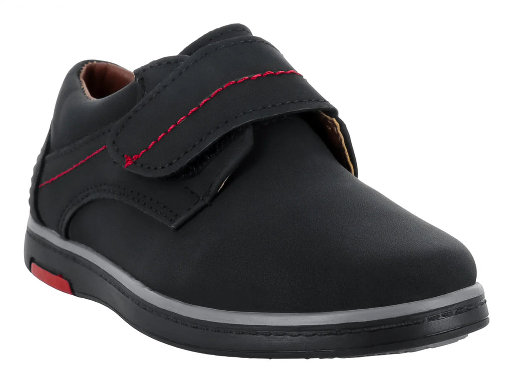 Zapatos Germany 5000 Nubuck Negro Rojo para Niño