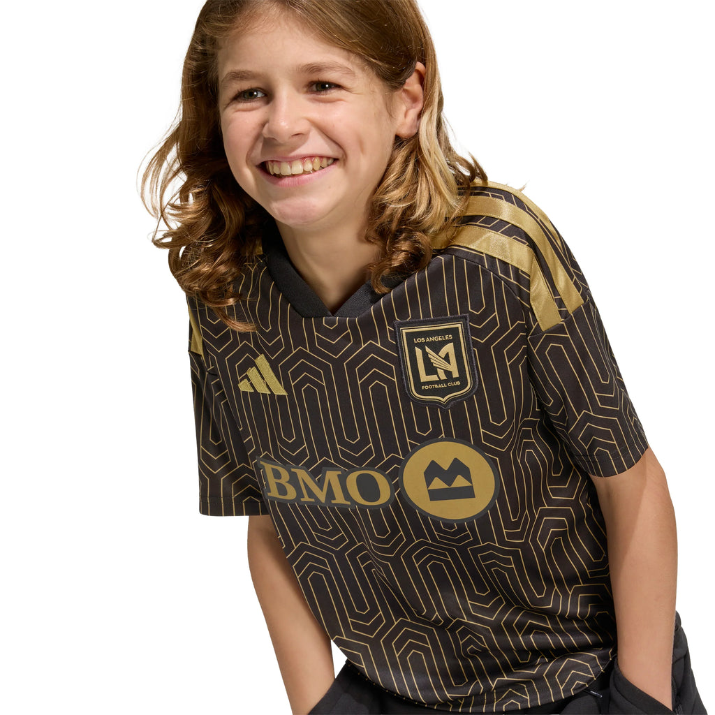 adidas Los Angeles FC Home Youth Soccer Jersey 26 27 Black