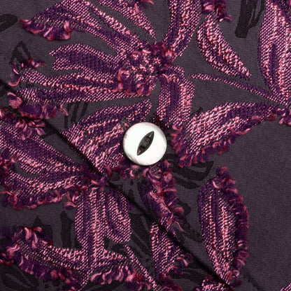 Flower Cut Cabana Shirt Charcoal