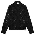 Crochet Full Zip Jacket Black