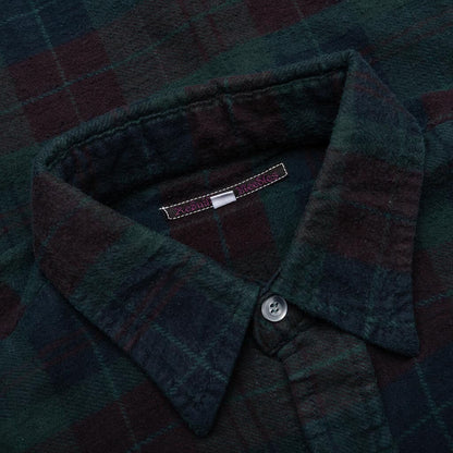 Flannel Shirt 7 Cuts Shirt Over Dye Green