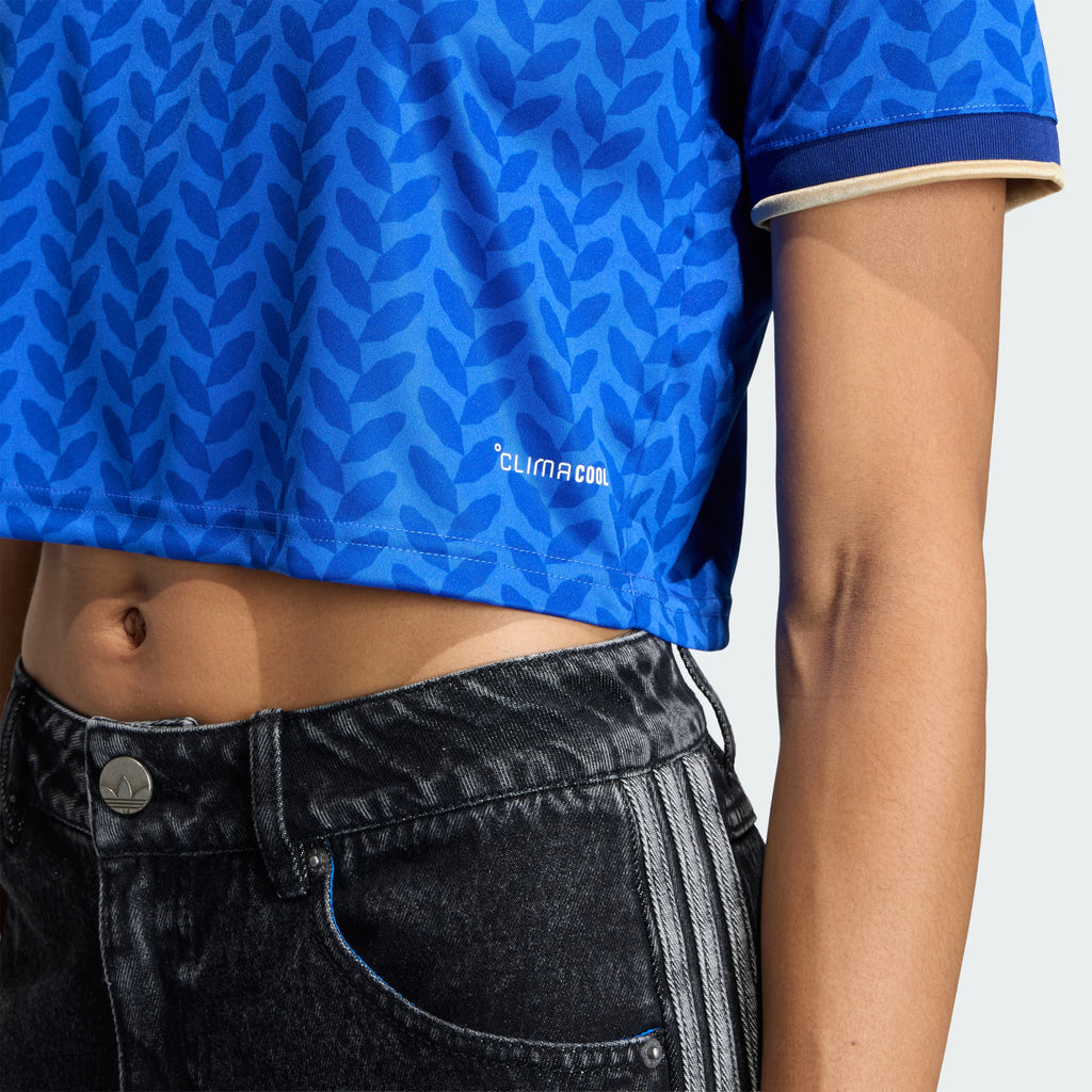 adidas Italy Home Cropped Womens Soccer Jersey 2026 Blue