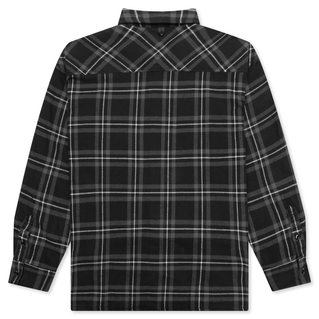 Tartan Check Shirt L S Black