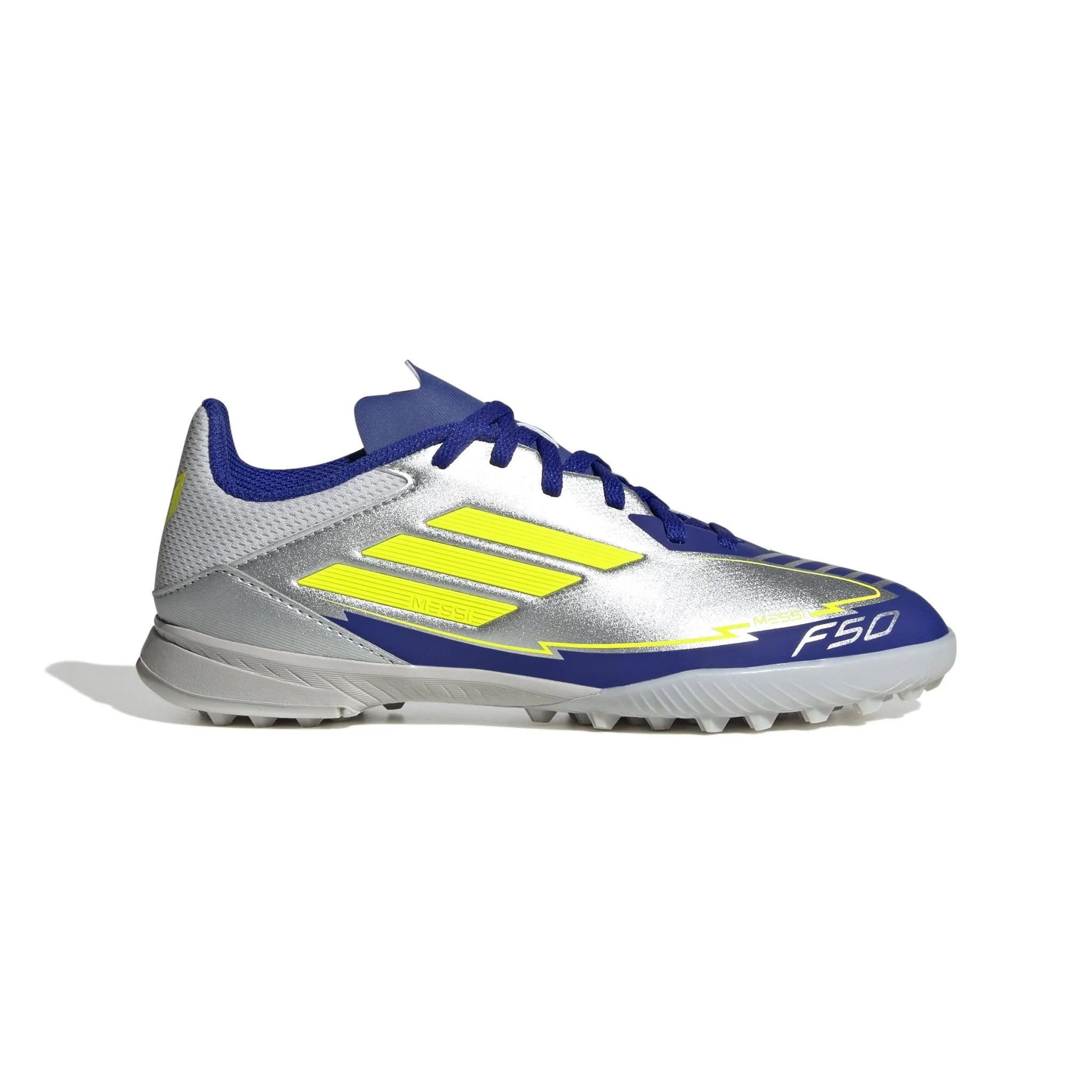 adidas F50 League Messi Turf Boots Junior Silver