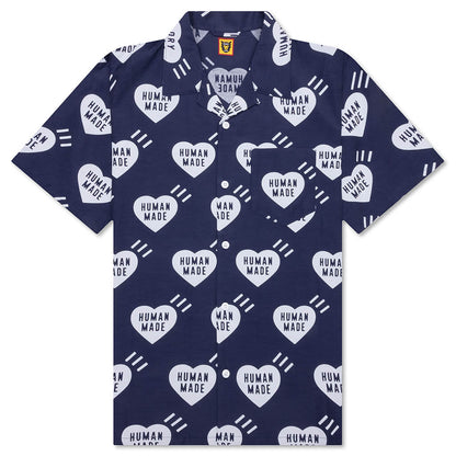 Heart Aloha Shirt Navy