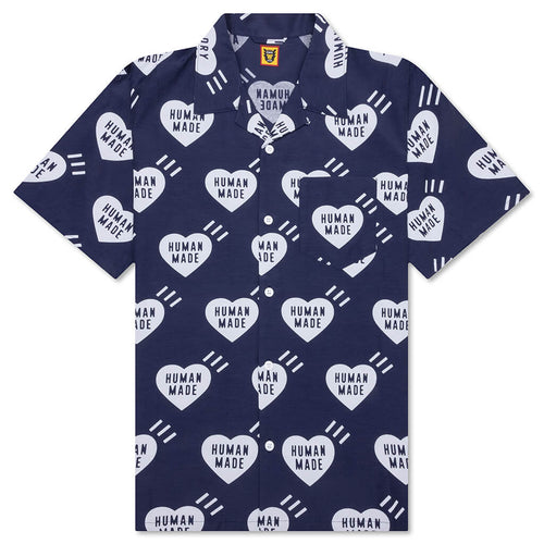 Heart Aloha Shirt Navy