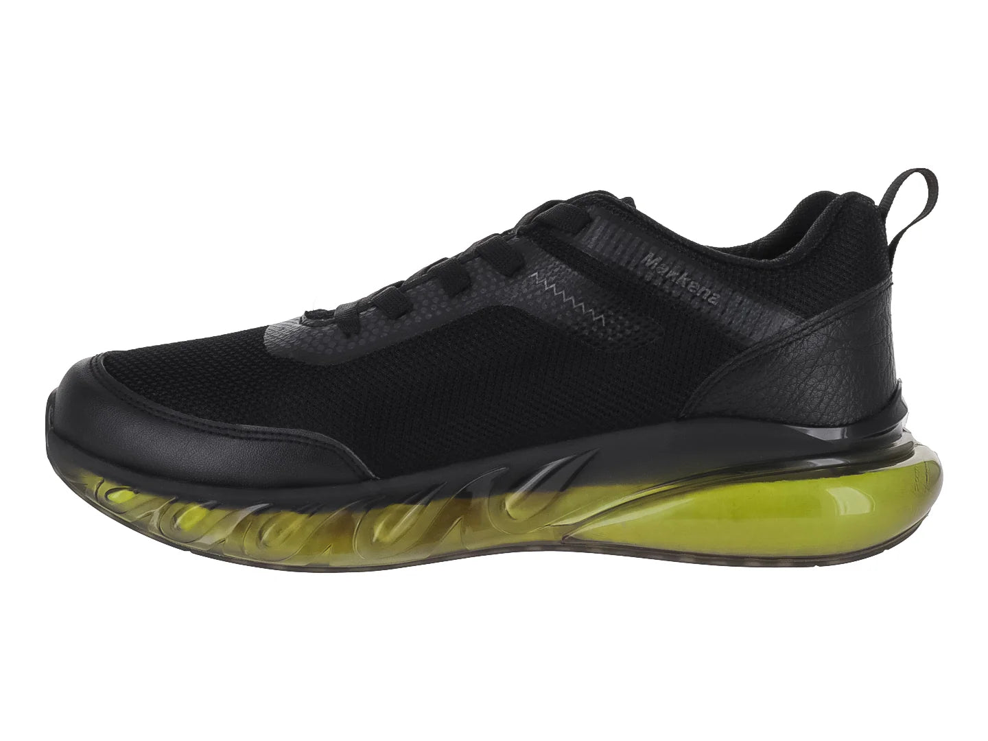 Tenis de Basquetbol MAKENA Negro y Amarillo Neón para Hombre