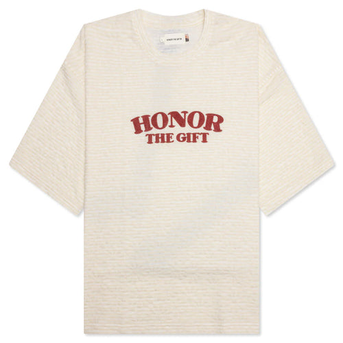 Stripe Box Tee Bone
