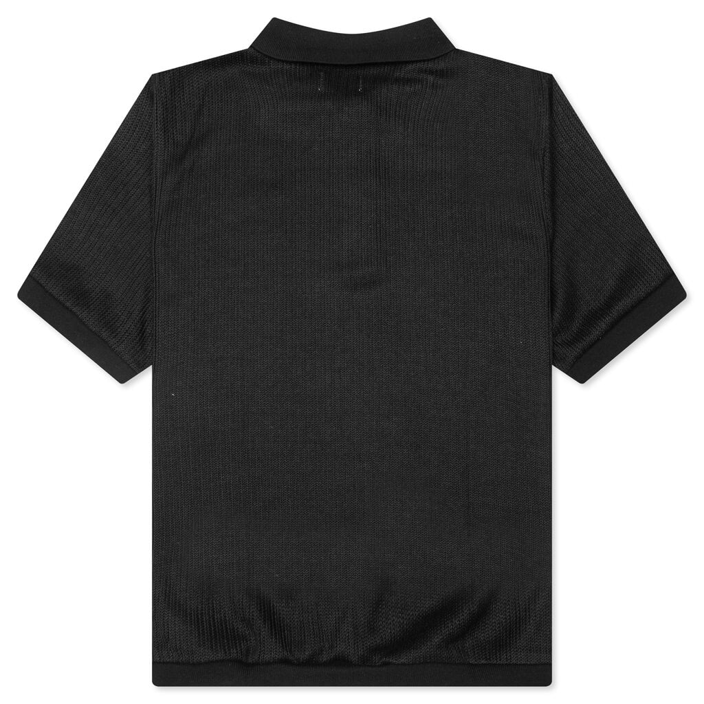 B Summer Knit Polo Shirt Black