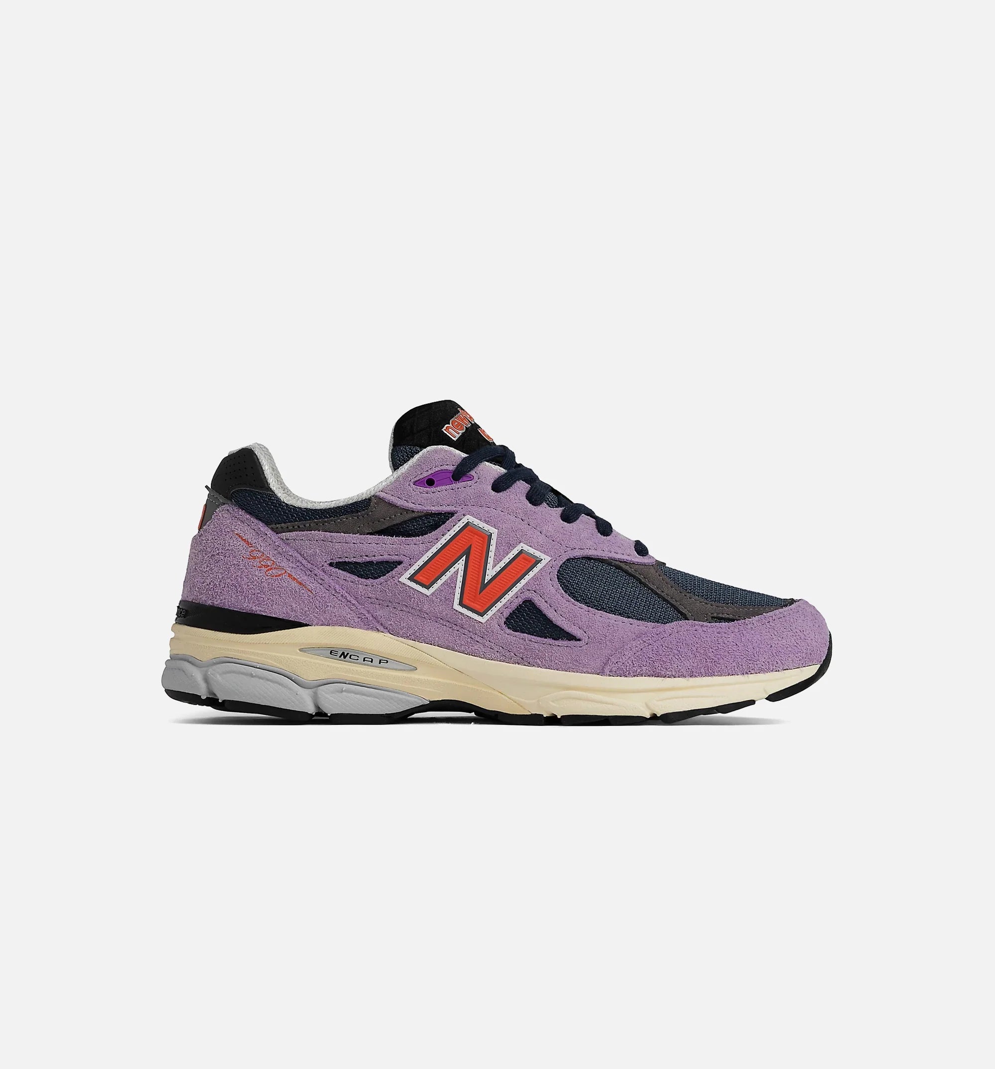 Made in USA 990v3 Raw Amethyst Navy Mens Running Shoe Purple Blue