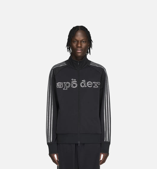 Sp5der Rhinestone Tracktop Mens Jacket Black
