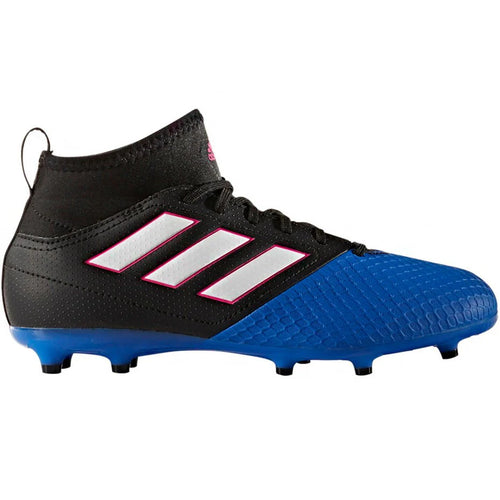 adidas ACE 173 FG J Youth Firm Ground Soccer Cleats Black White Blue