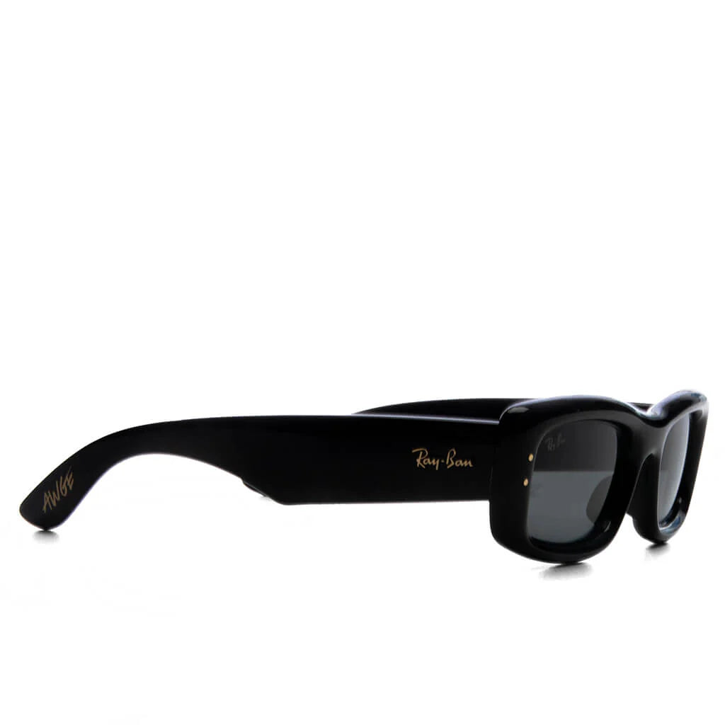 Ray Ban x AAP Rocky Kiliane Puffer Black Frame Dark Grey Lens