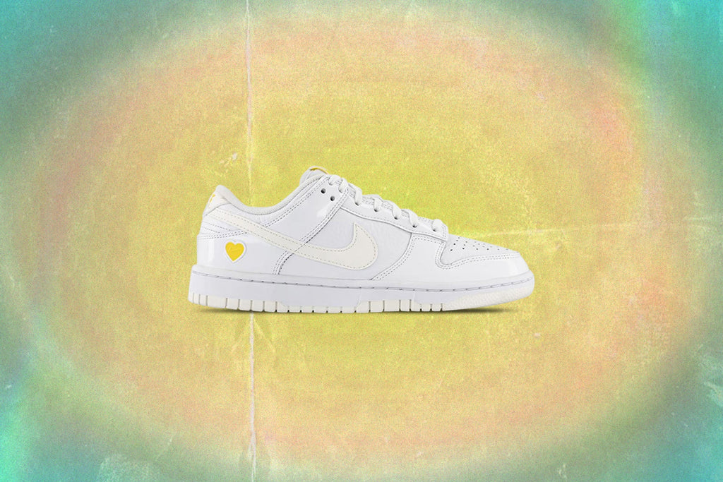 Womens Dunk Low Yellow Heart White Optic Yellow