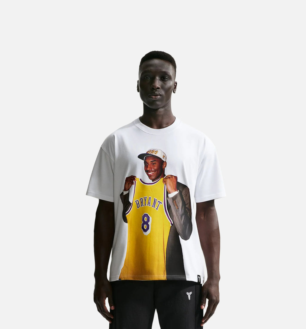 Kobe Bryant 1996 Draft Pack Mens Short Sleeve Shirt White