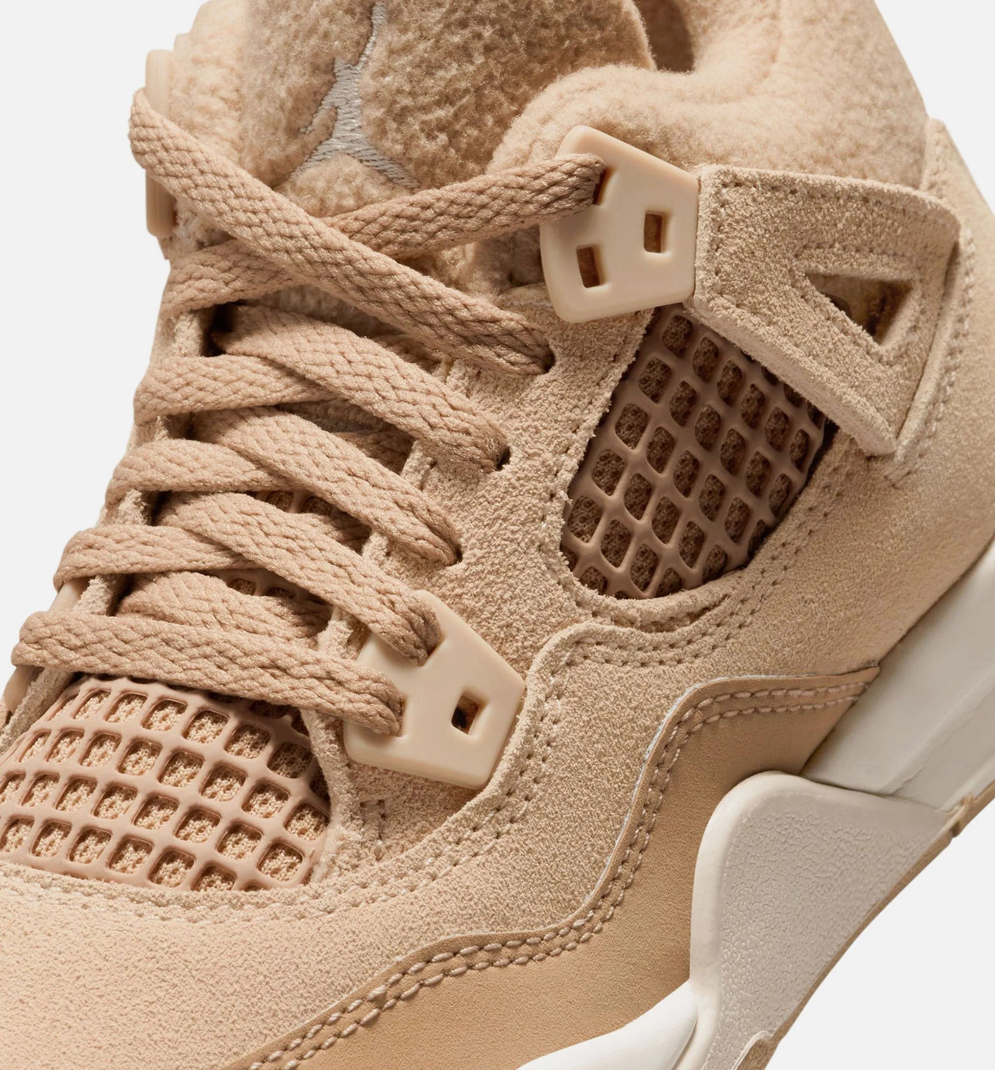 Air Jordan 4 Retro Cozy Girl Preschool Lifestyle Shoe Hemp Light Orewood Brown