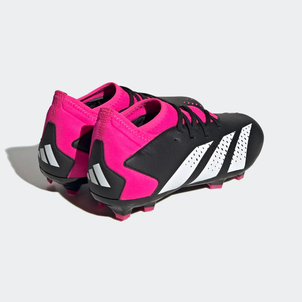adidas Kids Predator Accuracy3 J FG Firm Ground Soccer Cleats Black Pink