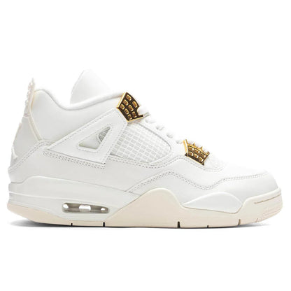 Womens Air Jordan 4 Retro Metallic Gold Sail Metallic Gold Black