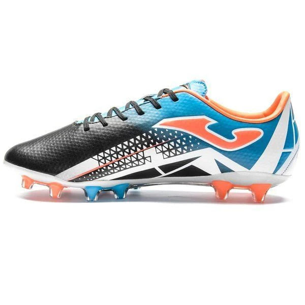 Joma SuperCopa Speed 501 FG Firm Ground Soccer Cleats Black Orange Blue
