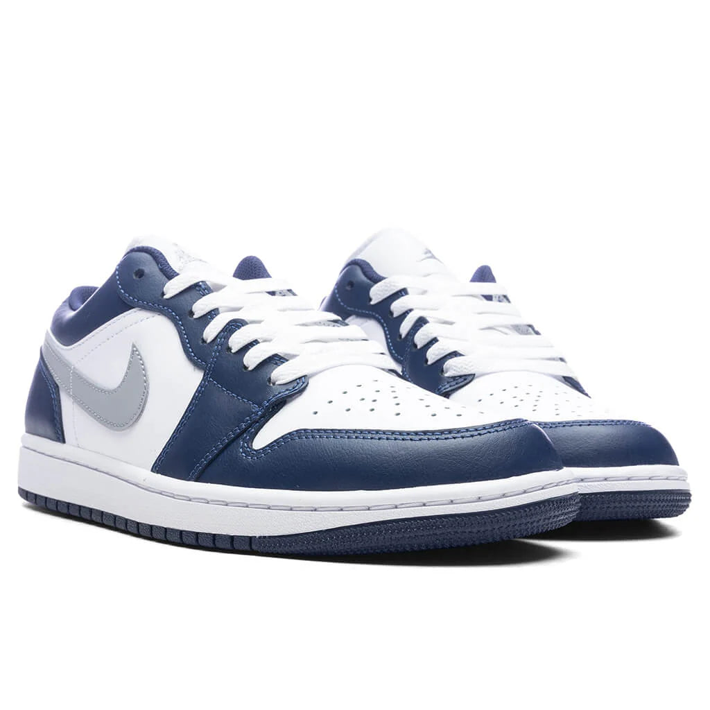 Air Jordan 1 Low White Wolf Grey Midnight Navy