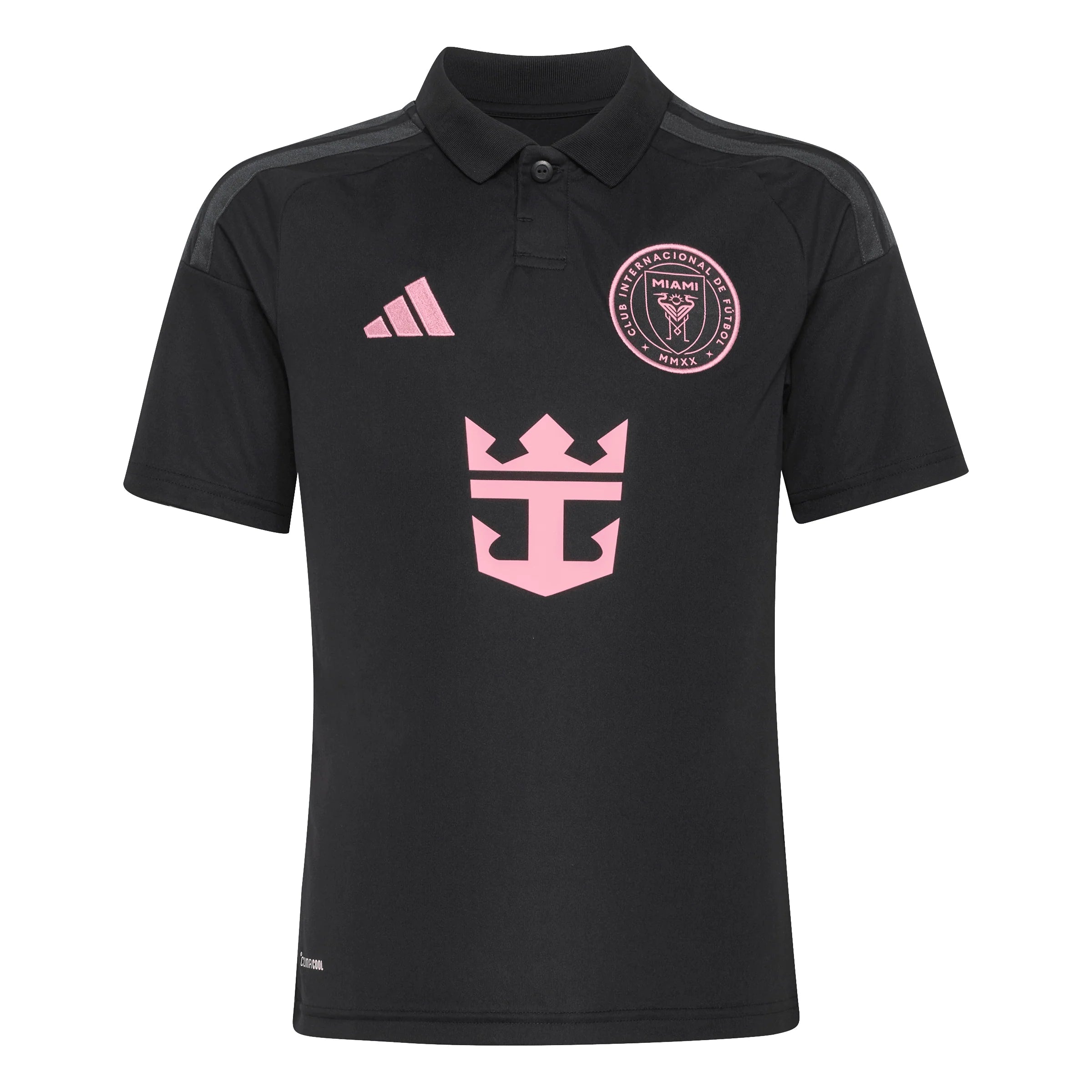 adidas Inter Miami CF Away Youth Soccer Jersey 26 27 Black Pink