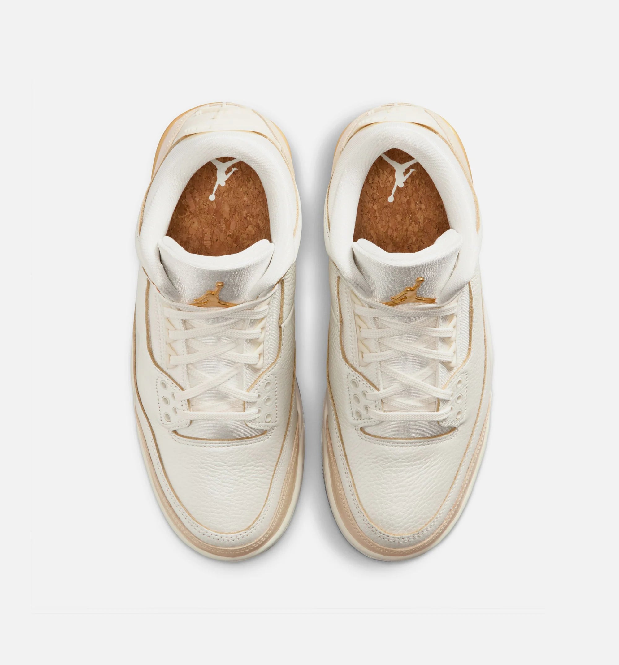 Air Jordan 3 Retro Sail and Pale Ivory Womens Lifestyle Shoe Sail Team Gold Pale Ivory Metallic Gold Ice