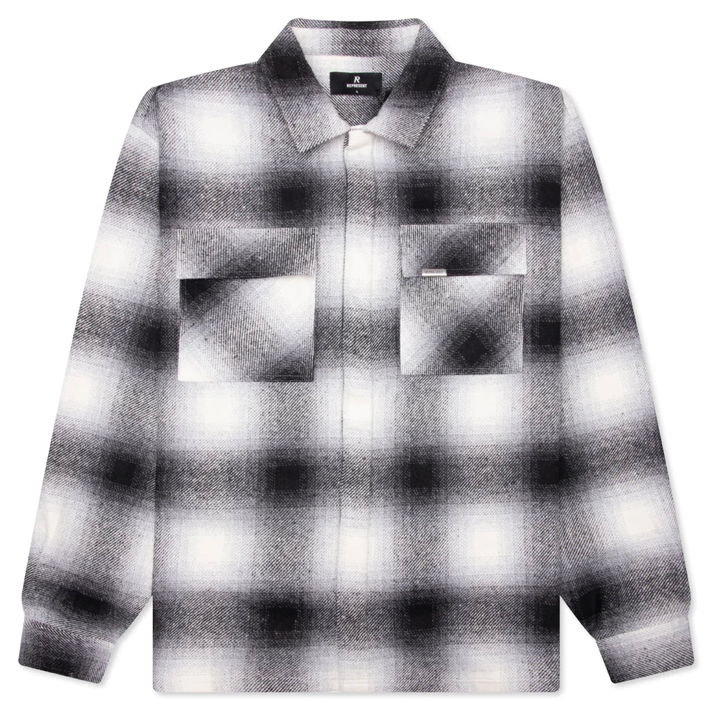 Spirits of Summer Flannel Shirt Black White