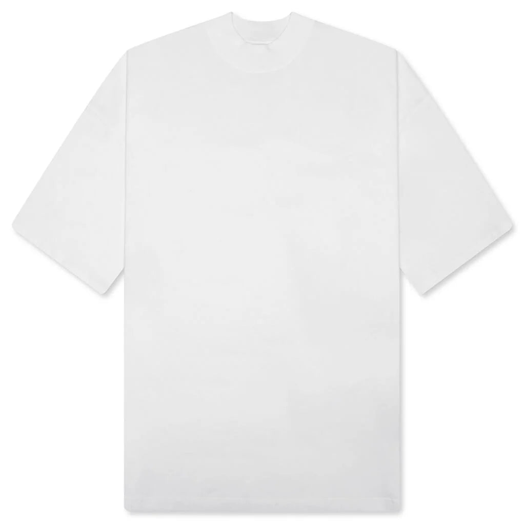 Mock Neck T Shirt Optic White