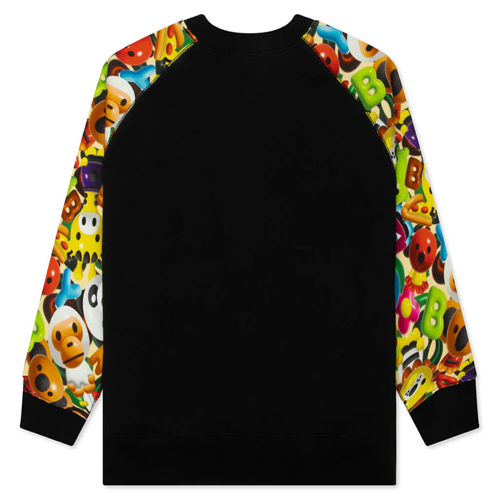 Kids 3D Milo All Friends Crewneck Sweatshirt Black